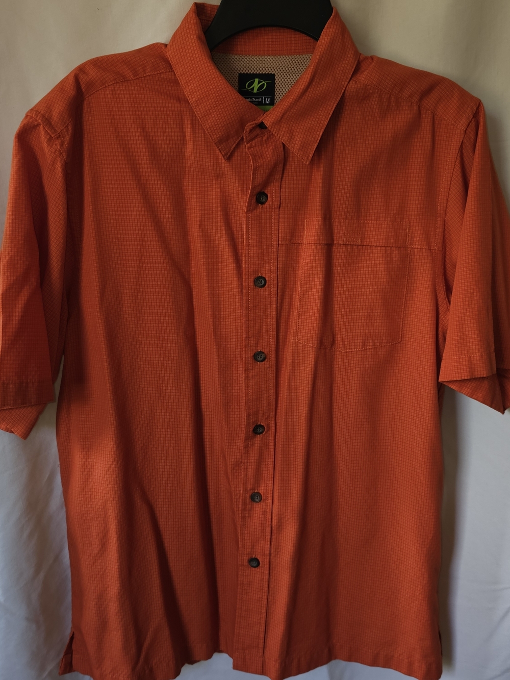 Men’s Short-Sleeve Orange Dress Shirt by Nordictrack